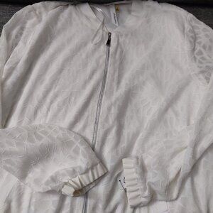 NY Collection White Sheer Jacket